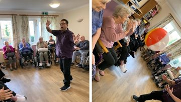 Exercise session at Hornchurch care home